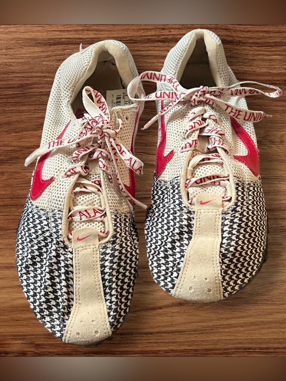 Nike Bowerman Alabama Crimson Tide Houndstooth Running Shoes Size 8